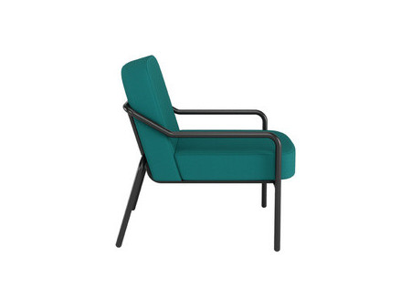 PAPERFLOW Fauteuil visiteur d'extérieur MEDSO RUND M, bleu