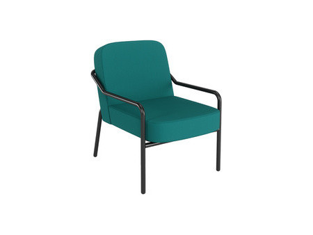 PAPERFLOW Fauteuil visiteur d'extérieur MEDSO RUND M, bleu