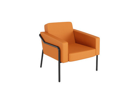PAPERFLOW Fauteuil visiteur MEDSO KLASSIK L simili-cuir noir