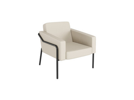 PAPERFLOW Fauteuil visiteur MEDSO KLASSIK L simili-cuir gris