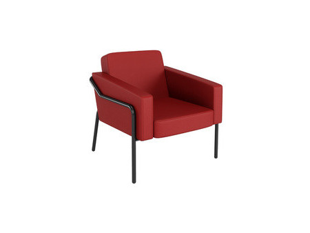 PAPERFLOW Fauteuil visiteur MEDSO KLASSIK L simili-cuir gris