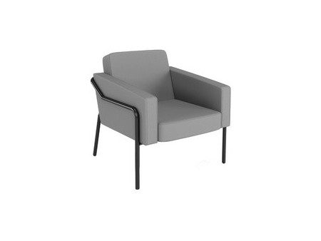 PAPERFLOW Fauteuil visiteur d'extérieur MEDSO KLASSIK L gris