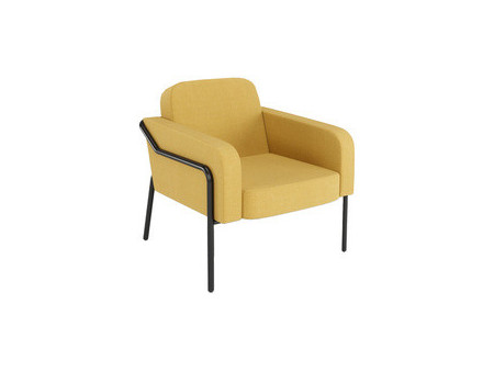 PAPERFLOW Fauteuil visiteur MEDSO RUND L, tissu, anthracite