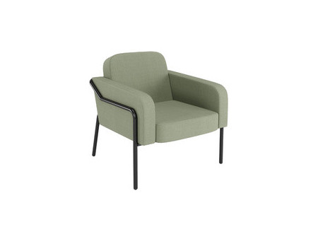 PAPERFLOW Fauteuil visiteur MEDSO RUND L, tissu, jaune