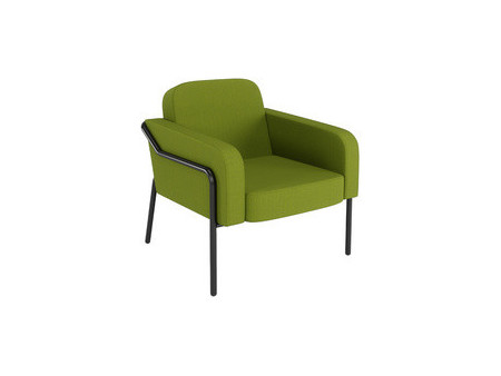 PAPERFLOW Fauteuil visiteur d'extérieur MEDSO RUND L, jaune