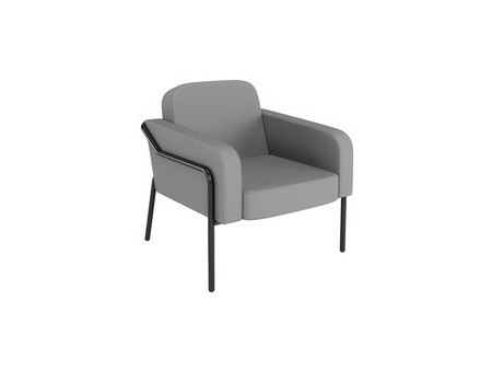 PAPERFLOW Fauteuil visiteur d'extérieur MEDSO RUND L, jaune