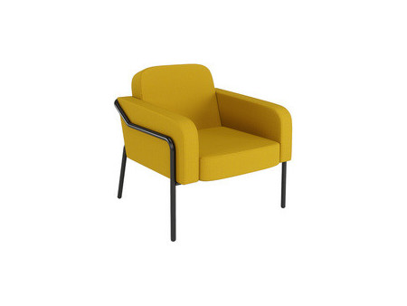 PAPERFLOW Fauteuil visiteur d'extérieur MEDSO RUND L, bleu