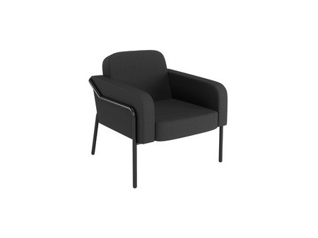 PAPERFLOW Fauteuil visiteur d'extérieur MEDSO RUND L, gris