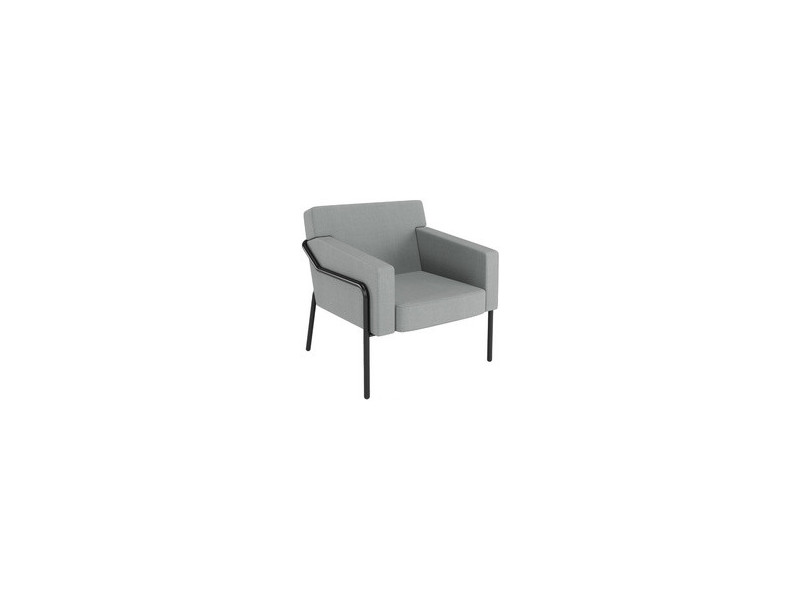 PAPERFLOW Fauteuil visiteur MEDSO T L, tissu, gris