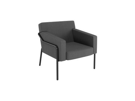 PAPERFLOW Fauteuil visiteur MEDSO T L, tissu, bleu
