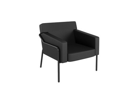 PAPERFLOW Fauteuil visiteur MEDSO T L, simili-cuir, orange