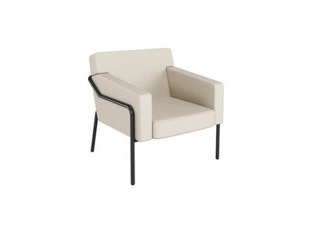 PAPERFLOW Fauteuil visiteur MEDSO T L, simili-cuir, orange