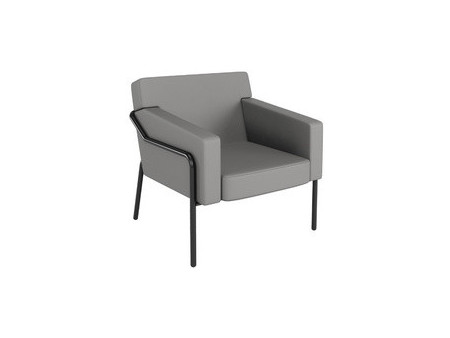 PAPERFLOW Fauteuil visiteur MEDSO T L, simili-cuir, rouge