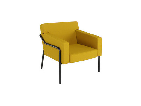 PAPERFLOW Fauteuil visiteur d'extérieur MEDSO T L, jaune