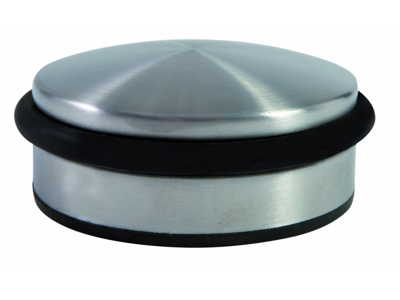 ALBA Butoir de porte, en acier, diamètre: 102 mm, argent