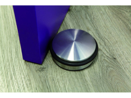 ALBA Butoir de porte, en acier, diamètre: 102 mm, argent