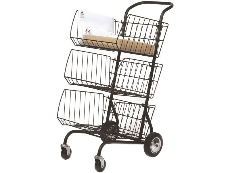 ALBA Chariot pour transport du courrier, en métal, noir