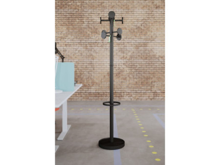 ALBA Portemanteau 'STAN3', 8 patères, noir