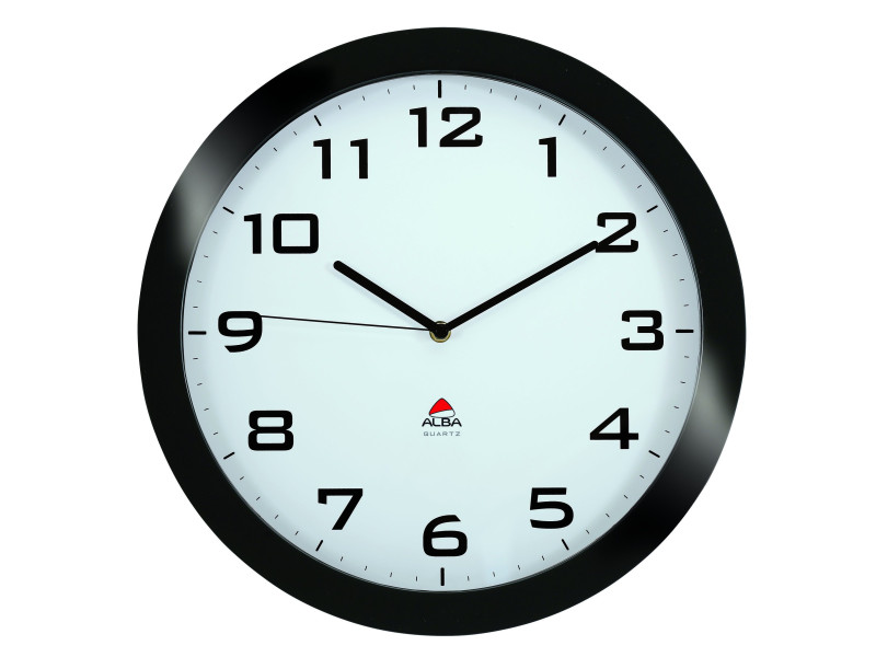 ALBA Horloge murale 'HORISSIMO', montre à quartz, noir