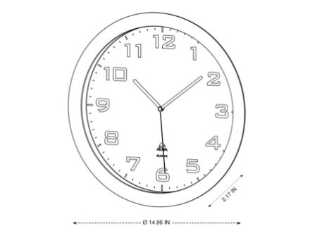 ALBA Horloge murale 'HORISSIMO', montre à quartz, noir