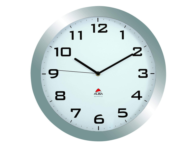 ALBA Horloge murale 'HORISSIMO', montre à quartz, argent