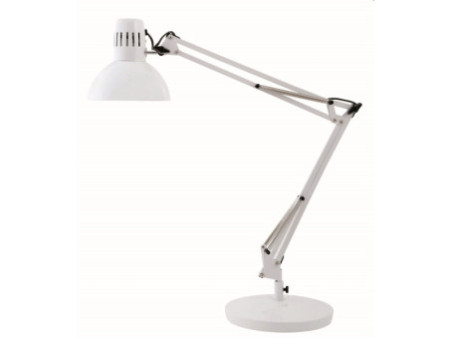 ALBA Lampe de bureau LED 'ARCHI', pince/socle, blanc