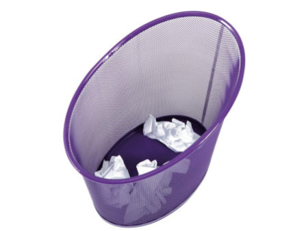 ALBA Corbeille à papier 'MESHCORB', fil d'acier, 18 L, prune