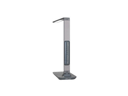 ALBA Lampe de bureau LED 'LEDVIVA', avec port USB, gris