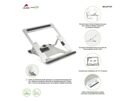 ALBA Support pour ordinateur portable MHLAPTOP, en aluminium