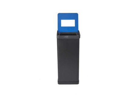 ALBA Poubelle de tri sélectif pour papier, noir/bleu
