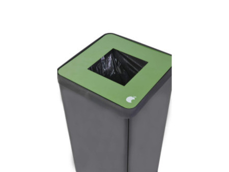 ALBA Poubelle de tri sélectif pour déchets résiduels, noir
