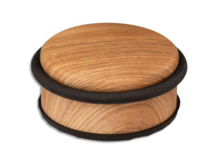 ALBA Butoir de porte, en acier, diamètre: 102 mm, effet bois