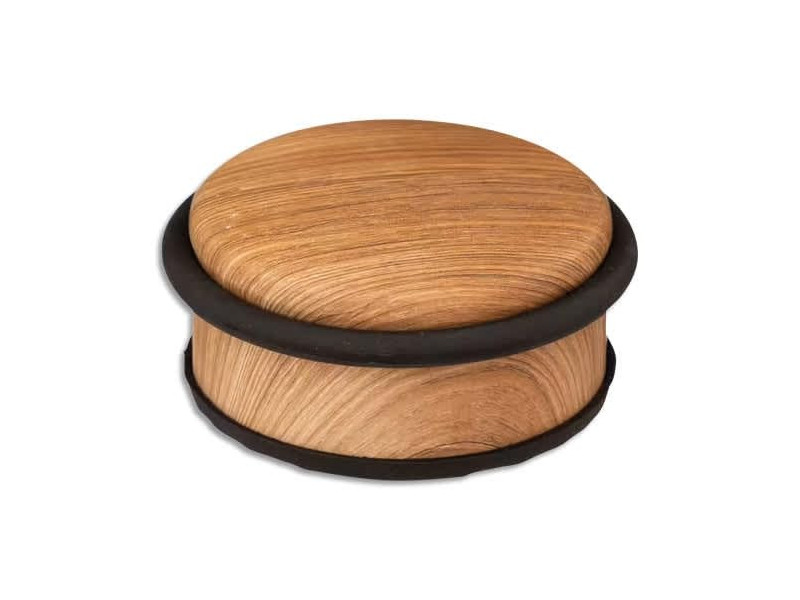 ALBA Butoir de porte, en acier, diamètre: 102 mm, effet bois