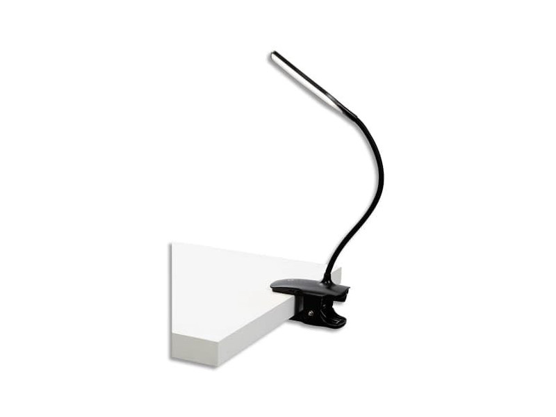 ALBA Lampe de lecture LED rechargeable 'LEDCLIP', noir