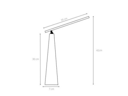 ALBA Lampe de bureau LED rechargeable 'LEDTUBE', blanc