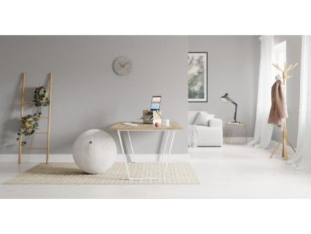 ALBA Ballon d'assise ergonomique MHBALL, tissu blouclé,blanc