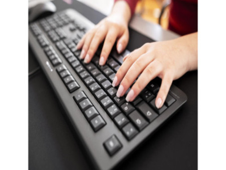 CHERRY Clavier AZERTY KC-1000 USB, avec fil, noir
