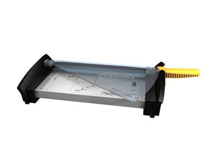 Fellowes Cisaille à levier Fusion, format A4, noir/jaune