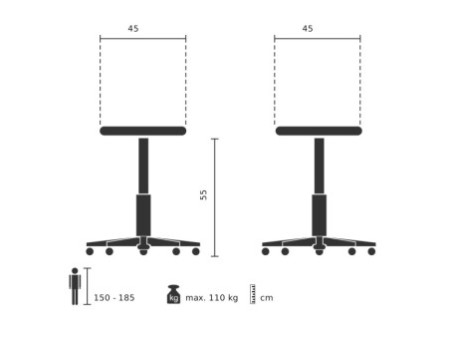 Topstar Tabouret 'Sitness 5', bleu