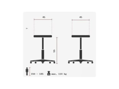 Topstar Tabouret 'Sitness 5', orange