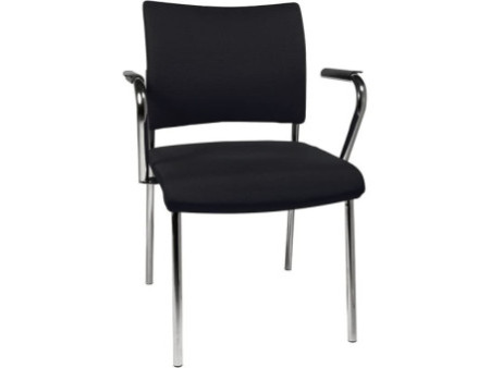 Topstar Chaise visiteur 'Visit 10 rembourré', noir