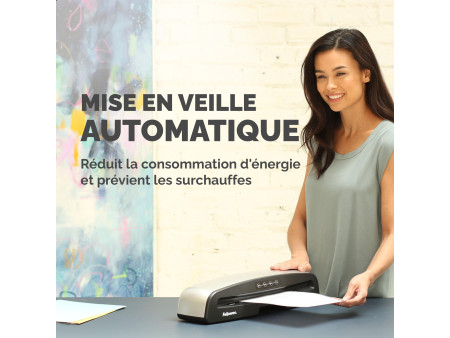 Fellowes Plastifieuse Saturn, format A3, blanc/gris