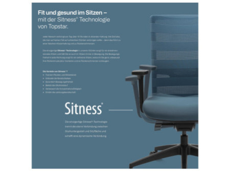 Topstar Chaise de bureau pivotante 'Sitness Airwork', noir