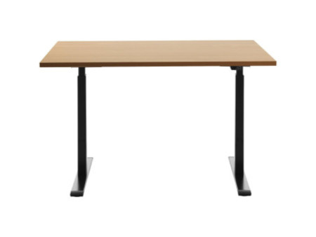Topstar Bureau réglable en hauteur, (L)1.200 mm, noir/hêtre