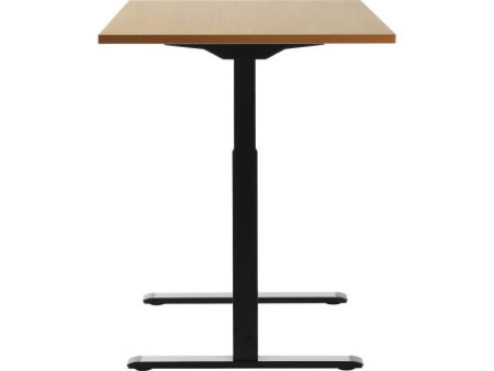 Topstar Bureau réglable en hauteur, (L)1.200 mm, noir/hêtre