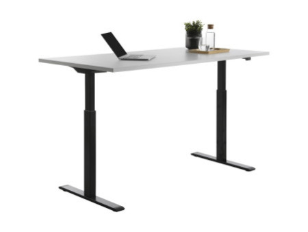 Topstar Bureau réglable en hauteur, (L)1.600 mm, noir/gris