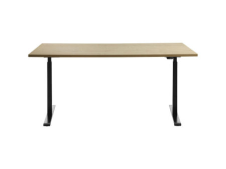 Topstar Bureau réglable en hauteur, (L)1.600 mm, noir/érable