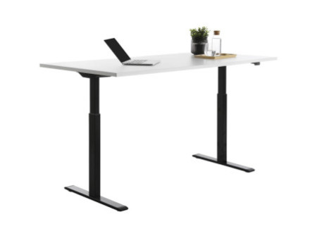 Topstar Bureau réglable en hauteur, (L)1.800 mm, noir/blanc