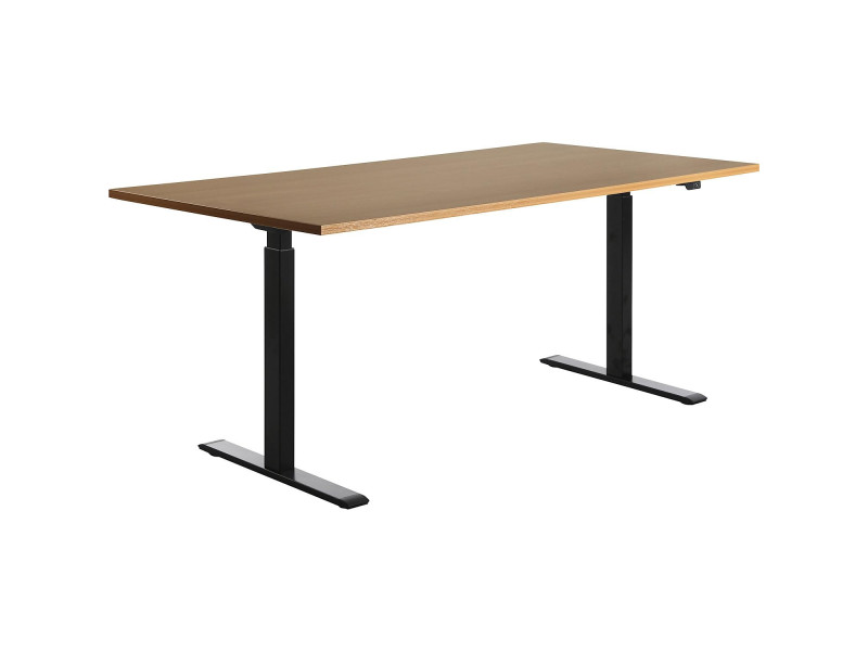 Topstar Bureau réglable en hauteur, (L)1.800 mm, noir/hêtre