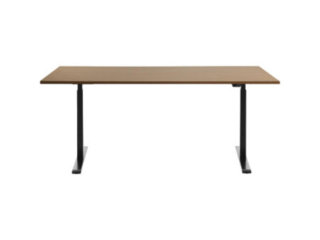 Topstar Bureau réglable en hauteur, (L)1.800 mm, noir/hêtre